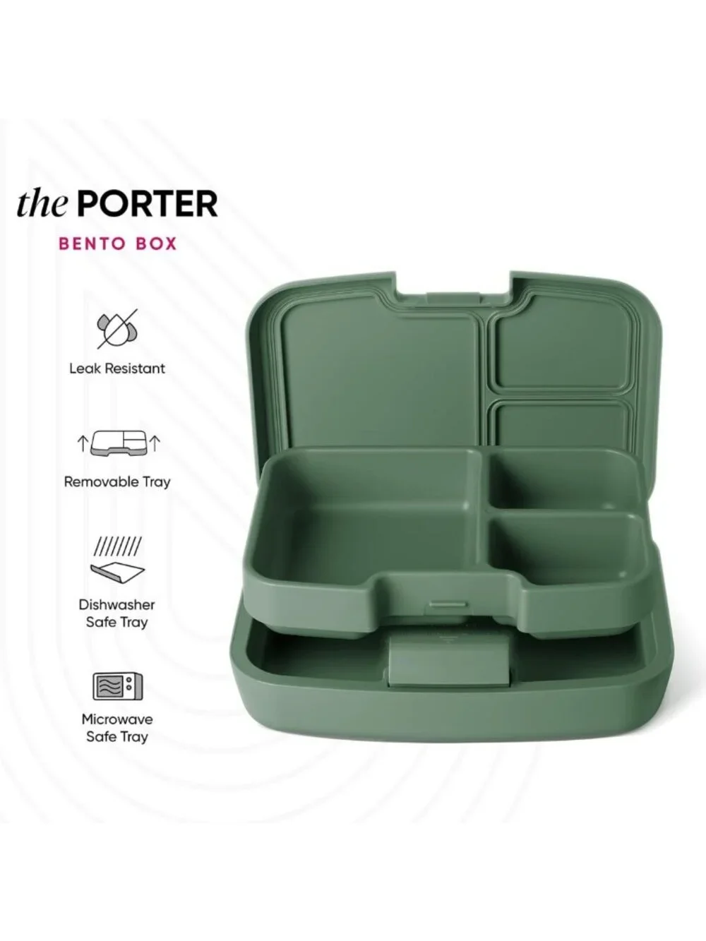 Stylish BPA-Free Bento Lunch Box | Leak-Resistant, Dishwasher Safe | 3